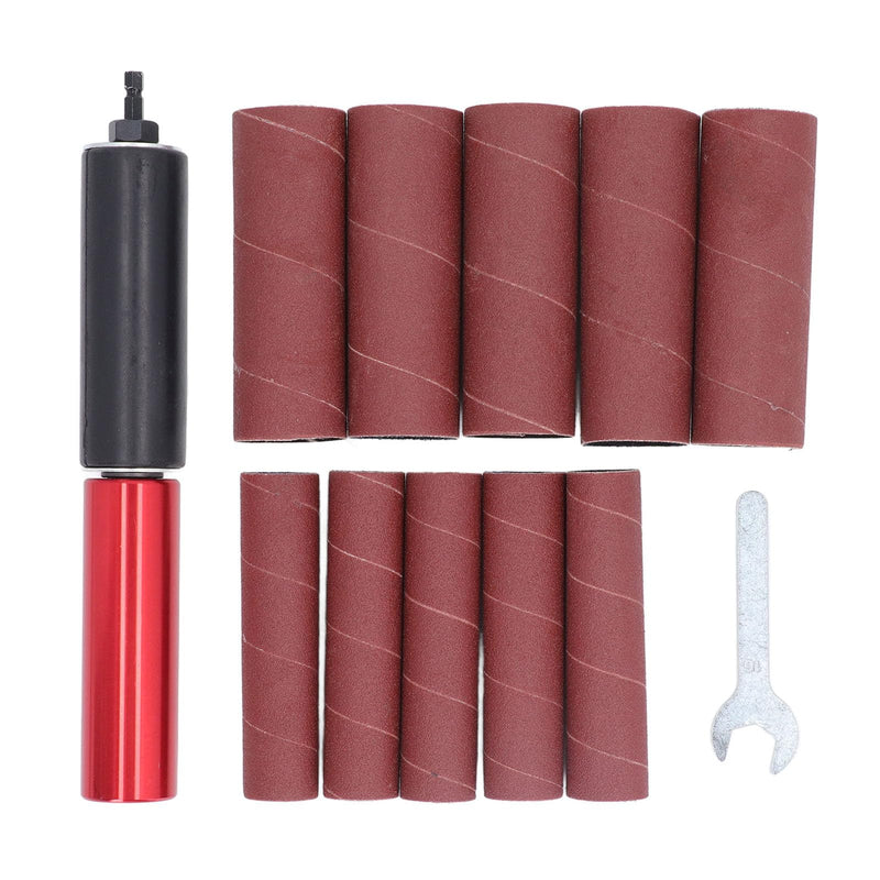 Spindle Sander Adapter, Hand Rubber Grinding Drum, 1.5 Inch Mandrel, Drill Grinding Mandrel Kit, Aluminum Alloy Spindle Sander Sleeves for Wood and Metal