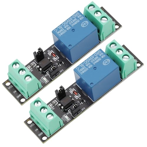 1 Channel 3V Relay Module with Optocoupler, Opto-Isolation, High Level Trigger, 1 Channel Relay Power Switch Module, Insulated Drive Control Module (Pack of 2)
