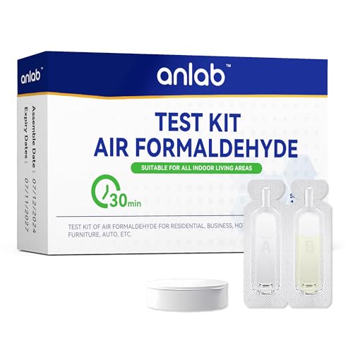 Air Formaldehyde (HCHO) DIY Test Kit - Used for Air Quality Testing, Detector Used for Home, Residential, Business, Hotel, Hospital, School, Furniture, Car (Pack of 3)