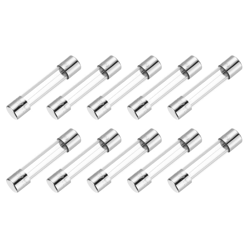 QUARKZMAN 3A Glass Fuse 5 x 20 mm, Pack of 10 Fine Fuses Slow Release Characteristic 250 V Fuse for Household Appliances 5x20mm