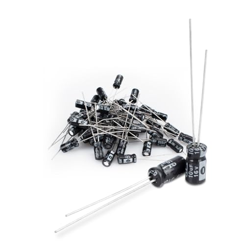 Electrolytic Capacitors 10uF 16V Aluminum Radial Electrolytic Capacitors Pack of 50 16V 10uF