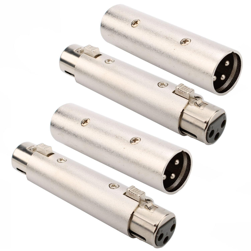 RUNCCI-YUN 4 x XLR to XLR Male Male to 3 Pin Male to 3 Pin Adapter for Microphone Amplifier Mixer