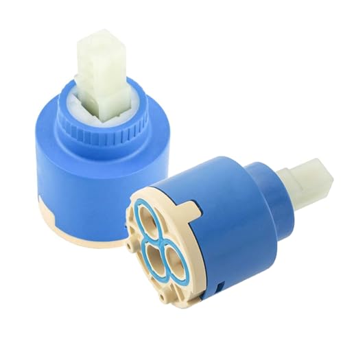 Set of 2 Ceramic Cartridge 35 mm, Cartridge Tap 121894, Mixer Tap Cartridge, for Single-Lever Fittings, Replacement Parts Cartridge for Tap, Bathroom, Kitchen Tap and Washbasin Tap 35mm 2 Pieces