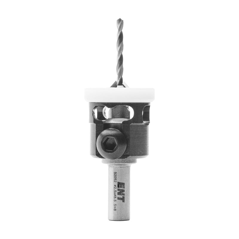 ENT 52052 Countersink 90° with Depth Stop HW, Drilling Diameter (D2) 2.5 mm, Countersink (D1) 8.5 mm, L 49 mm D1=8,5 / D2=2,5 / L=49 / S=8