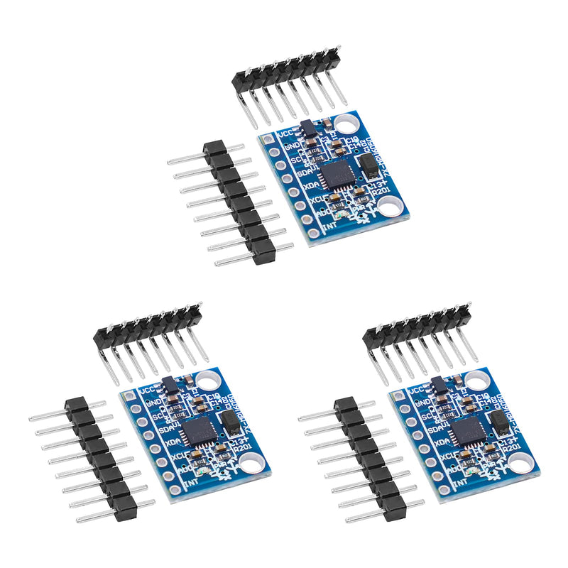 GY-521 MPU6050 Module AYWHP 3 Pieces 3 Axis Gyroscope and 3 Axis Accelerometer 6DOF Sensor Module 16 Bit AD Converter Data Output IIC I2C for Arduino