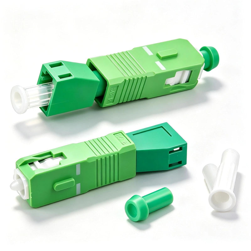 LC/APC to SC/APC Fibre Optic Adapter Single Mode 9/125μm Pack of 2 | Simplex Hybrid Adapter Connector for OTDR, VFL & Network Technology, High Precision Fibre Optic Connection 1