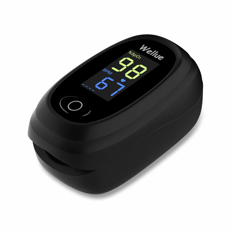 Wellue Pulse Oximeter, Blood Oxygen Monitor Finger, Fingertip Pulse Oximeter for Adult Children, SP O2 PI Level and Heart Rate Monitor