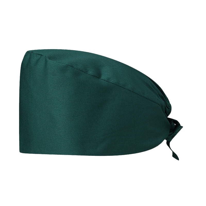 Surgical Cap - 100% Cotton - Standard Size - Plain - With Absorbent Sweatband - For Dentists, Vets & Medical Staff - Breathable & Comfortable (Green) Green