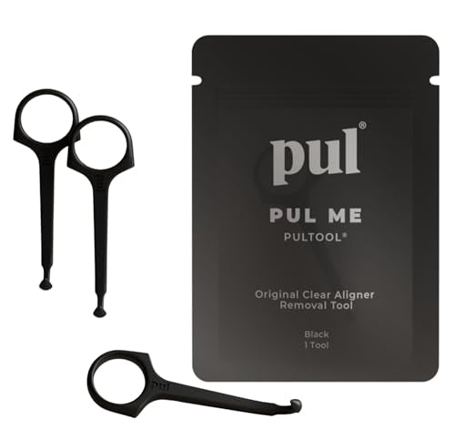 PUL Aligner Removal Tool - Black | Safe and Hygienic Hook for Invisalign and Retainer | Gentle BPA Free Design for Everyday Use | Pack of 3 3 packs