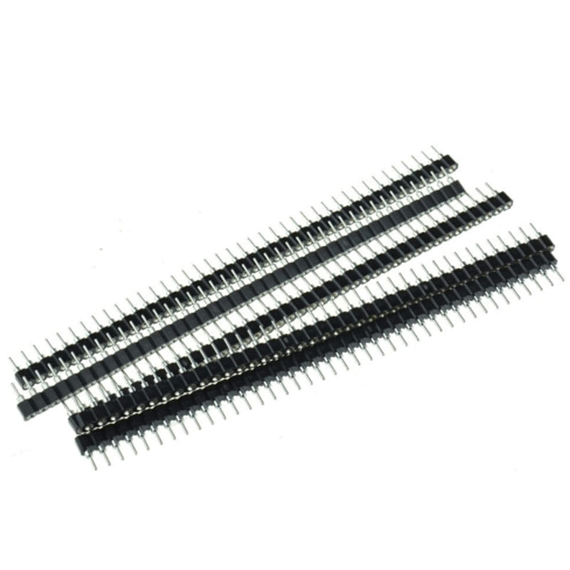 Nikou Pack of 5 1 x 40P 2.54 mm Round Hole Female Header Tin Single Row 40 Pin PCB IC Crystal Socket Connector for Circuit Boards, Circuit Experiments