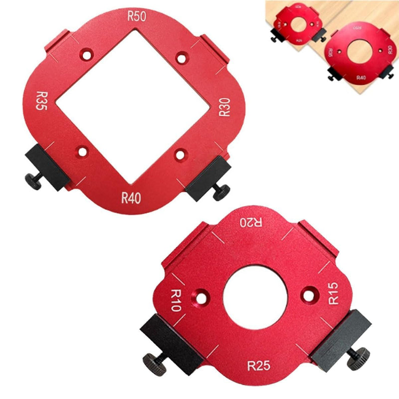 2 Pieces Router Jig Radius Template, Milling Templates for Router for Woodworking R10 R15 R20 R25 R30 R35 R40 R50 Radius Routing Templates - Precise Woodworking for Professionals