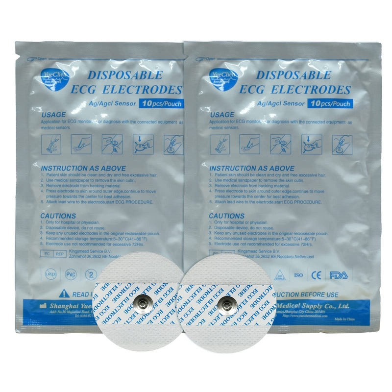 CheckMe ECG Electrodes, 10 Pieces, Disposable Electrodes, Adhesive Electrodes