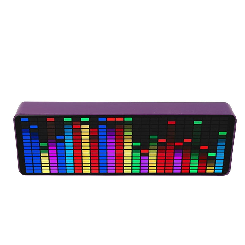Audio Spectrum Analyzer, LED Music Voice Spectrum Display, Colorful RGB Light Rhythm Analyzer Clock Display, Sound Control Level Meter, 20 Dynamic and 7 Colour Effects
