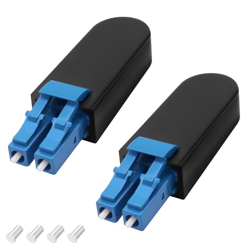 XMSJSIY LC/UPC Fibre Optic Tester Loopback Connector Duplex Singlemode LC 9/125 Tester Connector Standard LWL Circuitors Signal Test LC Adapter for Test Application - 2 Pieces