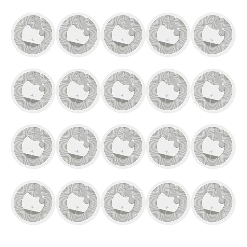 Pack of 20 NFC Tag Stickers, Stickers, Chip Stickers, Programmable, Chip, Card, Stickers for All NFC-Enabled Mobile Phones and Devices