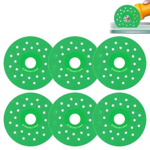 Pack of 6 Rock Plates Grinding Disc Rock Plate Cutting Disc Glass Cutting Disc Rock Plate Flat Grinding Disc Indestructible Disc for Grinders for Stone Ceramics Ceramic Tiles and Stones