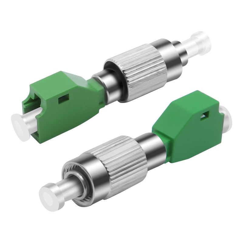 XMSJSIY LC to FC Fibre Optic Adapter FC/UPC Male to LC/APC Female Simplix Hybrid Optical Adapter Converter Plug for Network Internet - 2 Pieces