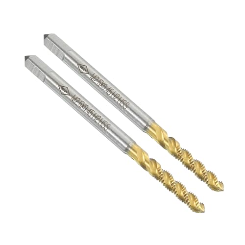 QUARKZMAN 2 Piece Metric Tap M2.5 x 0.45 Tap HSS6542 High Quality Titanium Coated Machine Tap