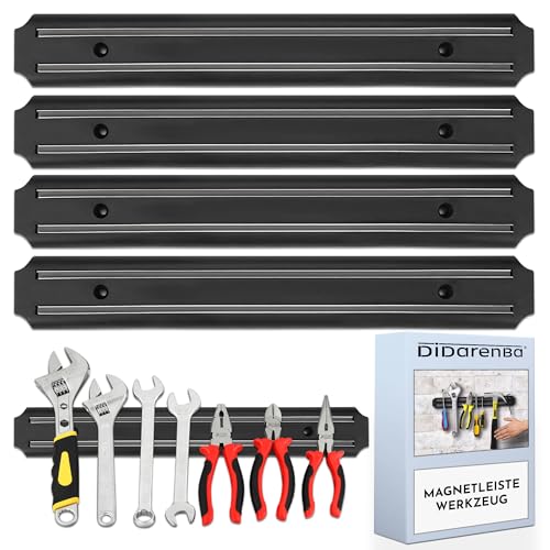 Magnetic Strip Tool 4 Pieces 33 cm x 5 cm Magnet Tool Holder | Tool Holder Magnetic Rods 33cm x 5cm x 3cm