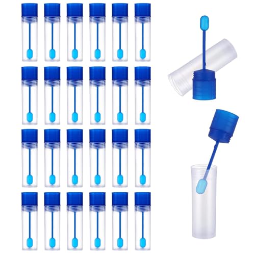 Pack of 30 Chair Sample Tubes, 15 ml Poop Sample Tubes Dog Cat with Spoon Practical Sample Tubes Dog for Pet Tests Also Pack of 30