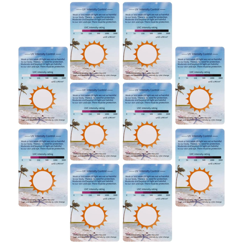 UV Test Card for Reptile Terrariums, Pack of 10, UV Identifiers with Color Changing Protection Tester for Indoor and Outdoor Lighting 3.35 x 2.13 inches
