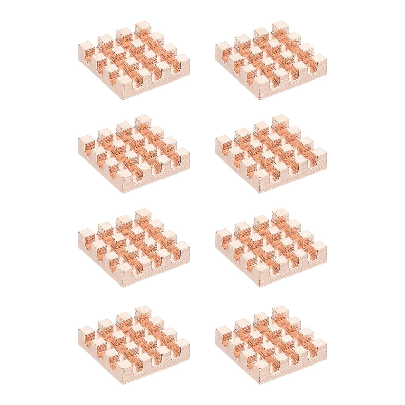 PATIKIL Copper Heatsink 12x12x3mm 8pcs Heatsink for Raspberry Pi Chip CPU Power Transistor FET IC Power Amplifier | Heatsink Cooler Radiator Compatible with Raspberry Pi for Chip CPU Power Transistor FET IC Power Amplifier
