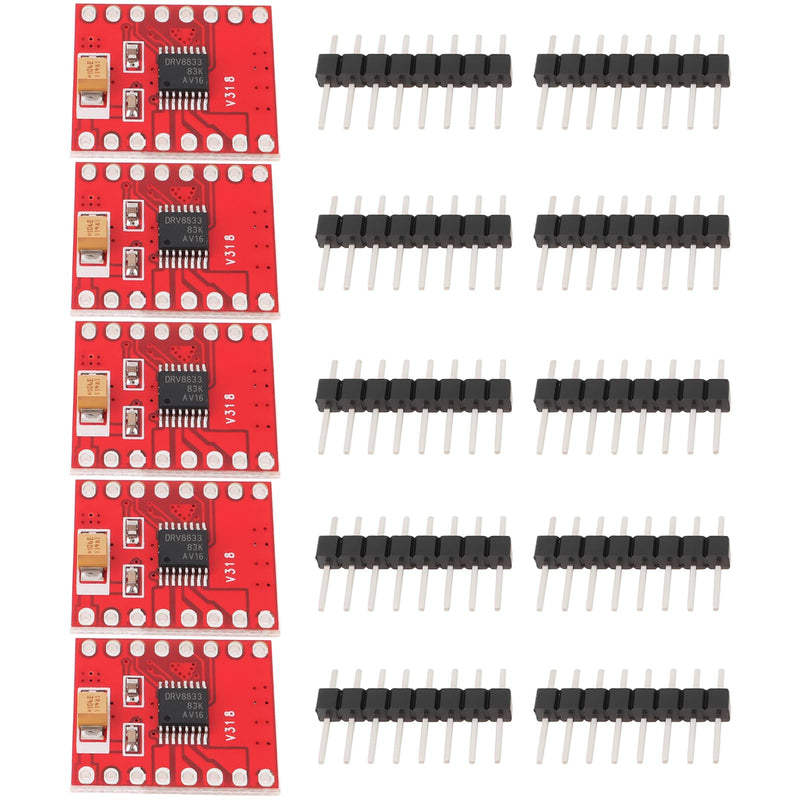 EMSea 5pcs DC Motor Driver Board DRV8833 for TB6612FNG for Computer Motor Fan Light 21 x 18 mm