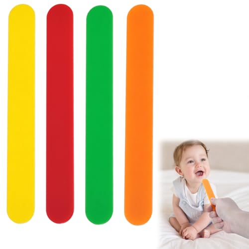 Pack of 40 Plastic Tongue Depressors, Mouth Depressors for Adults and Children, Versatile Plastic Sticks for Crafts, PP Hair Wax Sticks, Ice Sticks Waxing (Colour Mix)
