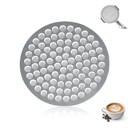 Puck Sieve 58 mm Lower Shower Screen Metal Filter Reusable Stainless Steel for Portafilter Espresso Machine Compatible with 58 mm Strainer