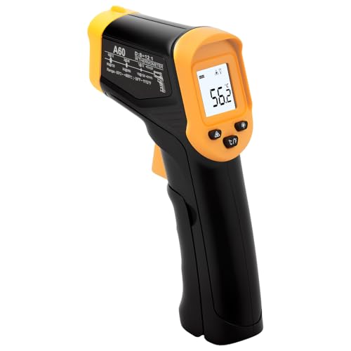 Infrared Thermometer -50-600°C with LCD & Laser | IR Thermometer 12:1 0.5s LCD Light & Laser for Grill, Kitchen, Freezer and Workshop