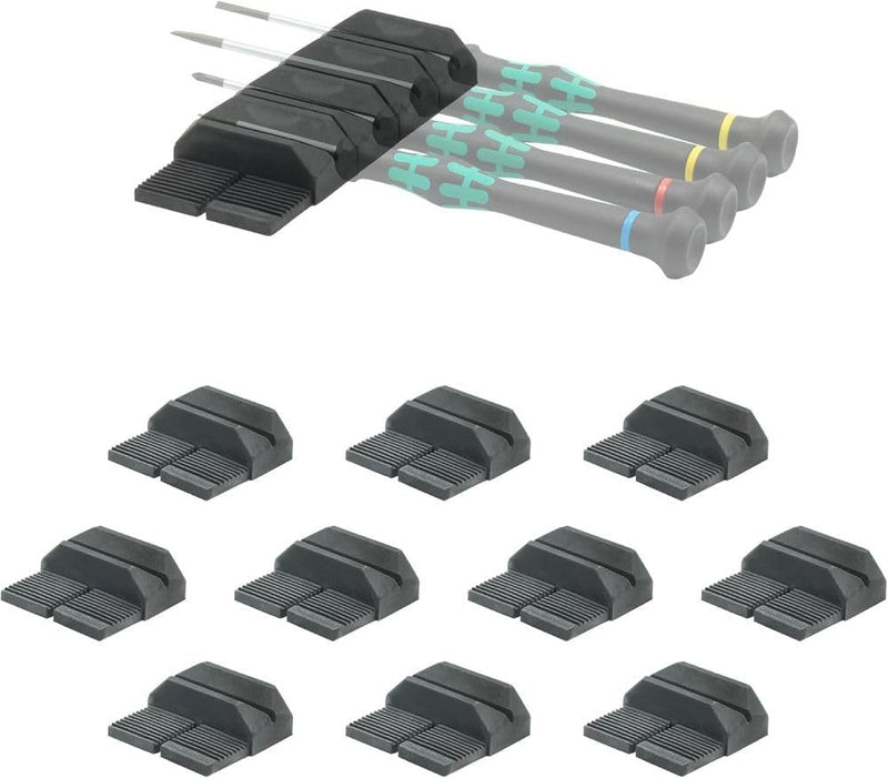 StealthMounts Drawer Hive Precision Screwdriver Holder - 10 Pack | Modular Toolbox Organizer for Professional and DIY Mechanics | Injection Molded TPE | Made in UK