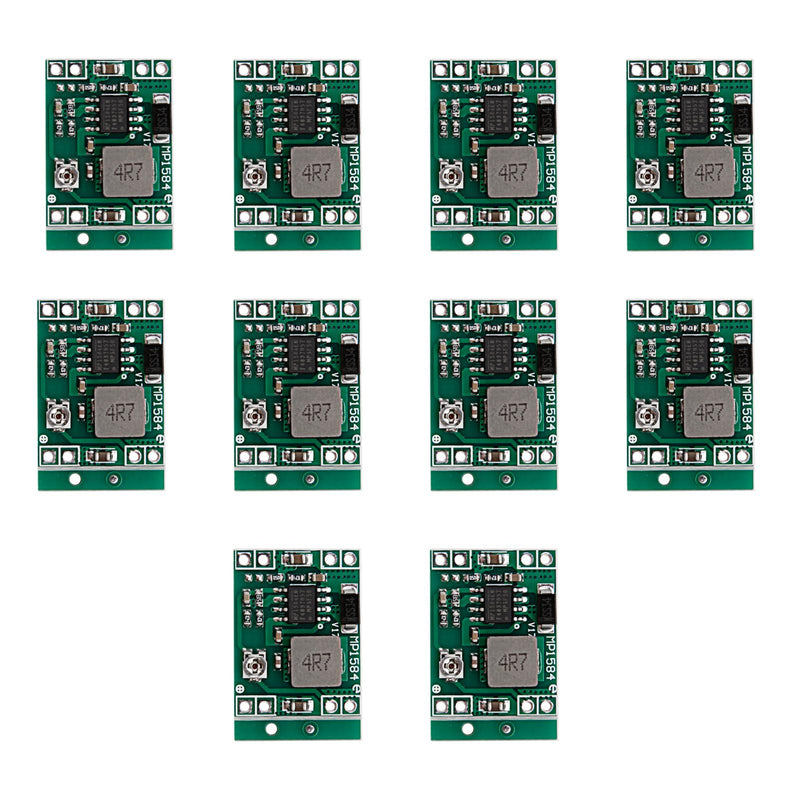 Pack of 10 Mini Step Down Converter Modules, DC-DC Buck Converter, 4.5-28V Voltage Converter, Ultra Small DC-DC Converter, 24V to 12V 9V 5V 3V Step Down Adjustable Converter