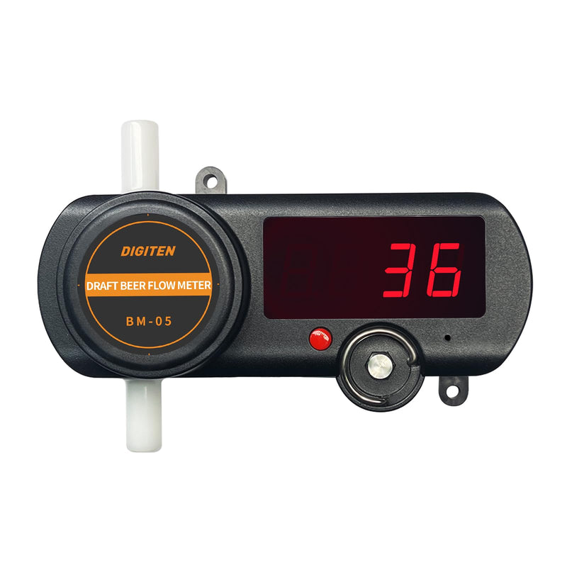 Digital Beer Flow Meter BM-05 LED Display with Power Supply and Accessories, Kosher Beer and Drink Meter