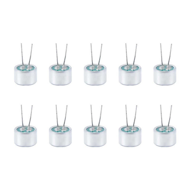 zalati 9767P Microphone Head with Needle 10 mm Cylindrical Body MIC Microphone 9 x 7 mm MIC Electret Capacitor Pickup Pack of 10