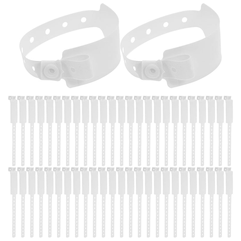 SHINEOFI Pack of 100 Medical Hospital Bracelets Waterproof with Secure Buckle Patient Bracelet for Identification in Everyday Clinical Life for Precise Patient ID Bracelets