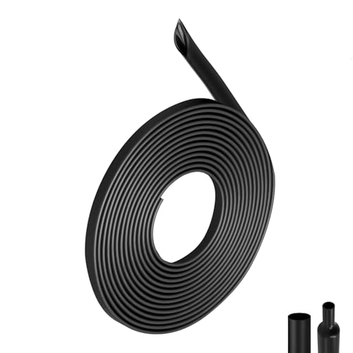 Heat Shrink Tube with Adhesive 4:1 Diameter 8 mm and 4 m Length Waterproof | Heat Shrink Tubing Waterproof Insulation Heat Shrink Tubing for Cable Insulation Marking Cable Bundling Repairs 8mmx4m