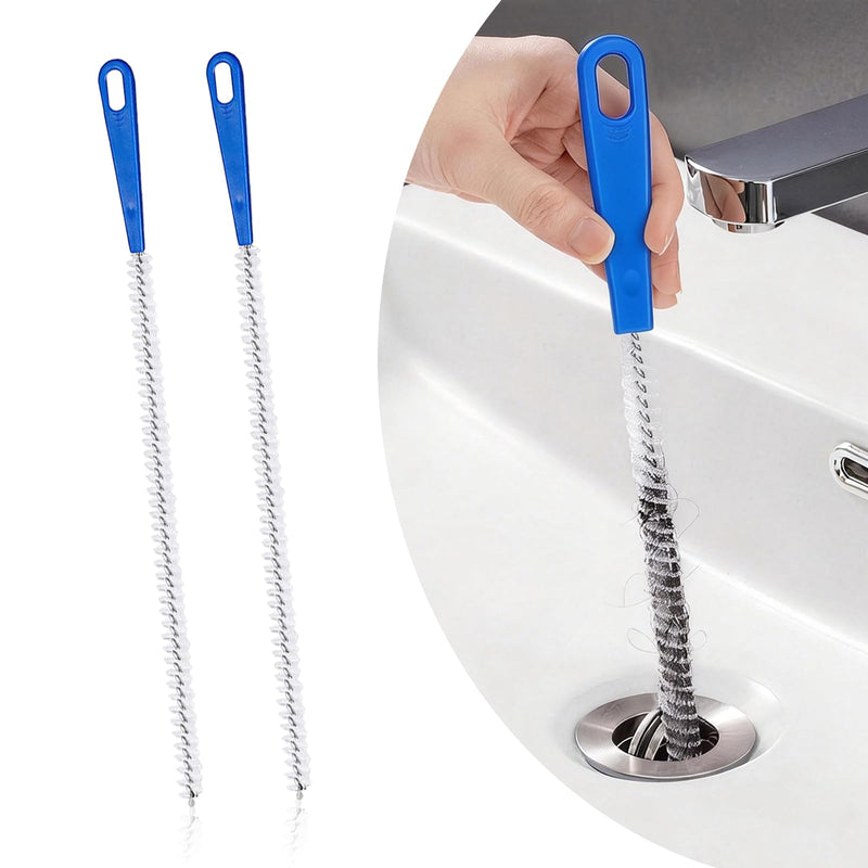 2 Pieces Drain Brush, 60 cm Drain Cleaner Brush, Cleaning Brushes for Sewers, Drain Cleaner Sticks, Drain Cleaner Hair for Sewers, Kitchen, Sink, Bathtub 2 Pieces, 60 Cm