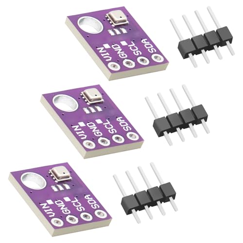 BME-280 Barometric Sensor for Temperature, Humidity and Air Pressure, BME Humidity Sensor 5V Module IIC I2C Compatible with Arduino and Ras-pberry Pi (Pack of 3)