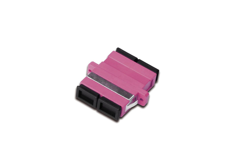 DIGITUS DN-96018-2 - Fiber Optic Coupler - SC to SC Duplex - Multimode OM4 - Ceramic Sleeve - for Fibre Optic Splice Boxes, Patch Panels and Junction Boxes - Purple
