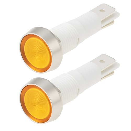 Pack of 2 Amber Yellow Neon Indicator Light 230V 10mm Compatible with Falcon Oven