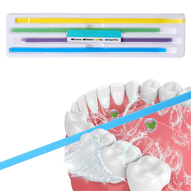 Pack of 80 Tooth Polishing Strips Dental Sanding Strips | For gaps, teeth finishing, gloss contouring tool, dental sandpaper, oral care, teeth for deep cleaning