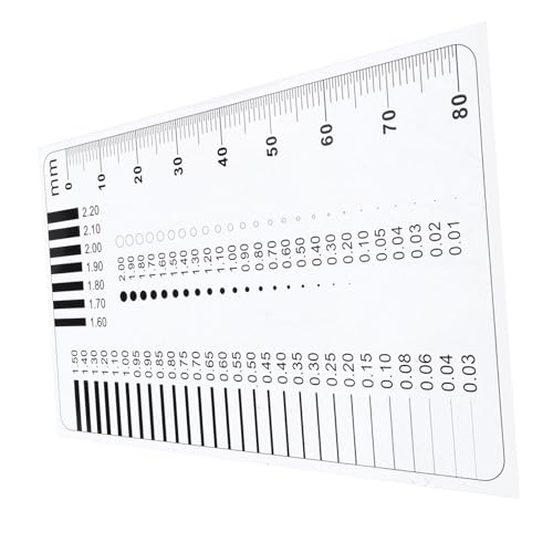 High-precision measuring ruler for crack width testing in concrete, transparent plastic ruler with clear scales for scratches and stain detection, portable tester for surface inspection
