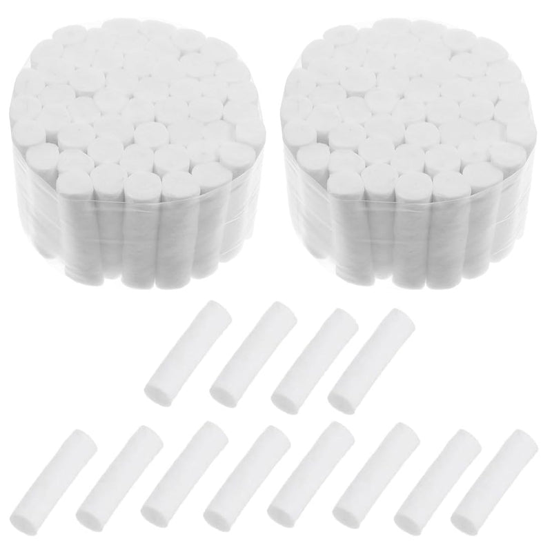 Dental Cotton Rolls, 100 Pieces Dental Cotton Rolls, Highly Absorbent Cotton Rolls Dentist, Cotton Rolls, Cotton Ball Nose Plugs, Stop Plugs for Emergency or Accident
