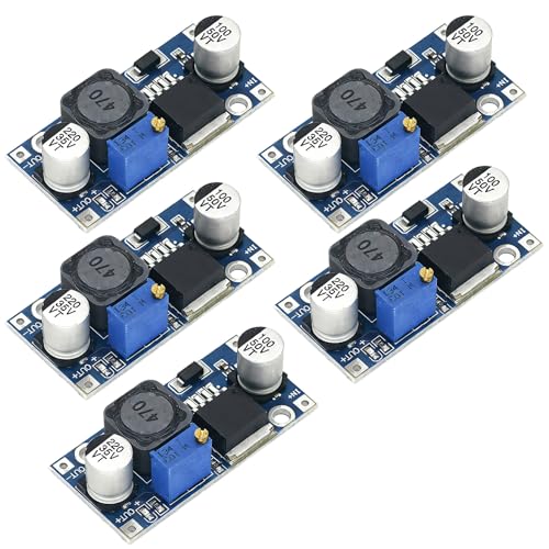 Pack of 5 XL6009 Boost Converter Module DC to DC 3.0-30V to 5-35V Output Voltage Adjustable Step Up Board for Arduino DIY Electronic Projects