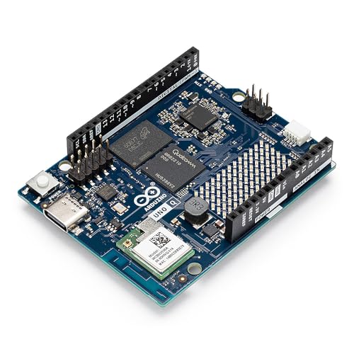 Arduino UNO Q 4GB [ABX00173] Hybrid Board, Qualcomm Dragonwing QRB2210 Microprocessor (MPU) & STM32U585 Microcontroller (MCU), AI Vision, Voice, IoT, Robotics, Linux Debian OS, Wi-Fi 5, USB-C 4.0 GB 32.0 GB