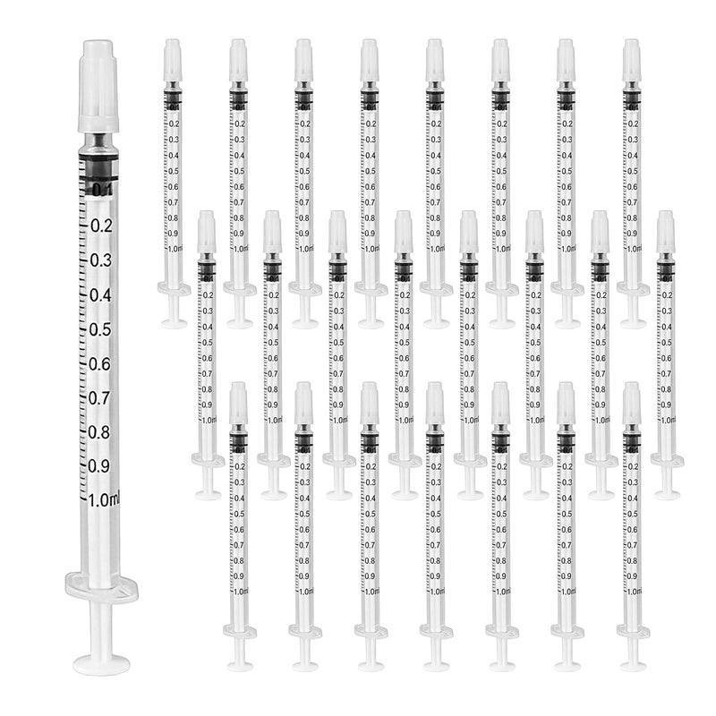 Pack of 24 Syringes Colostrum Syringe, 1 ml without Needle Dosing Syringe, Colostrum Collector Plastic Syringes, Syringe for Watering Plants, Liquids for Labs (24)