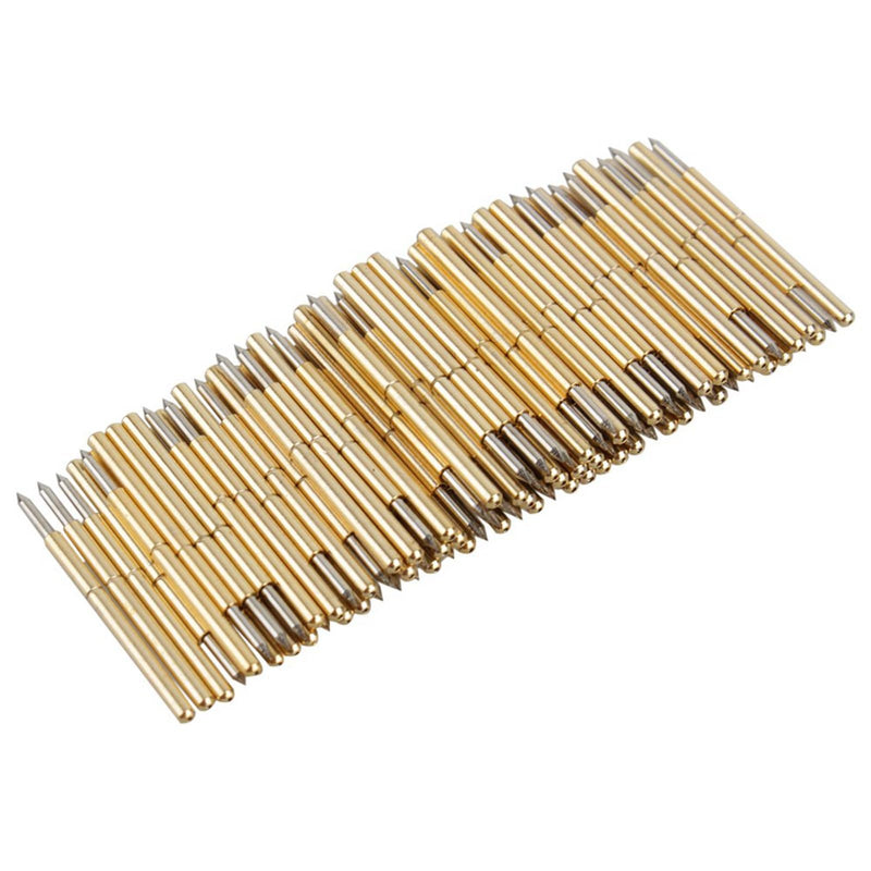 Pack of 100 P75-B1 Pogo Pins, Spring Contact, Pogo Pin Connector | PCB test probe, for testing PCB gold fingers, pads