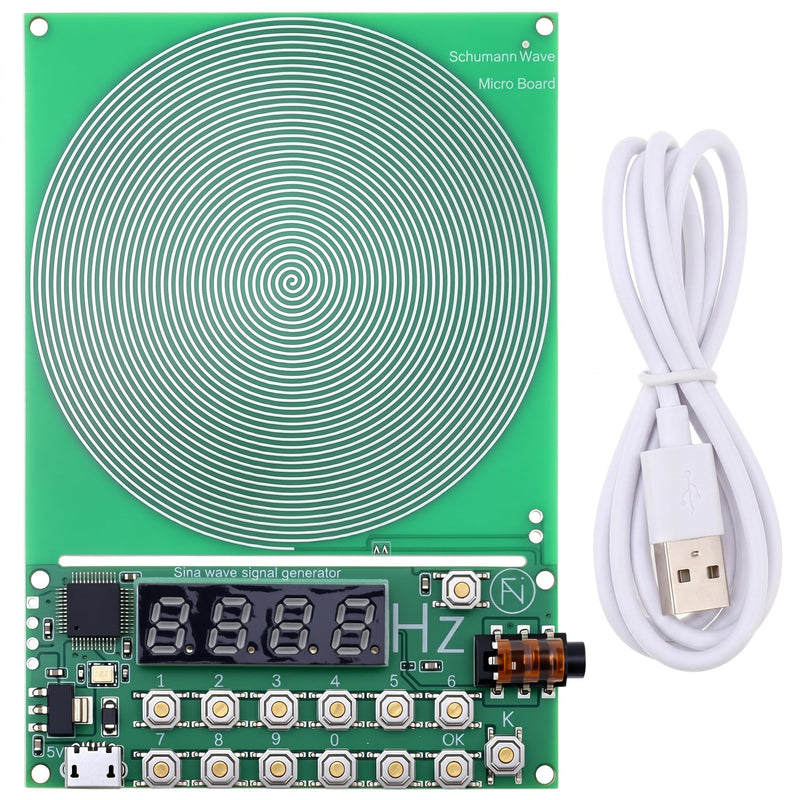 QWORK® Schumann Wave Generator 0.1Hz-100000Hz, 7.83Hz Adjustable Sine Wave Frequency Generator with Digital Display for Sleep, Focus & Meditation
