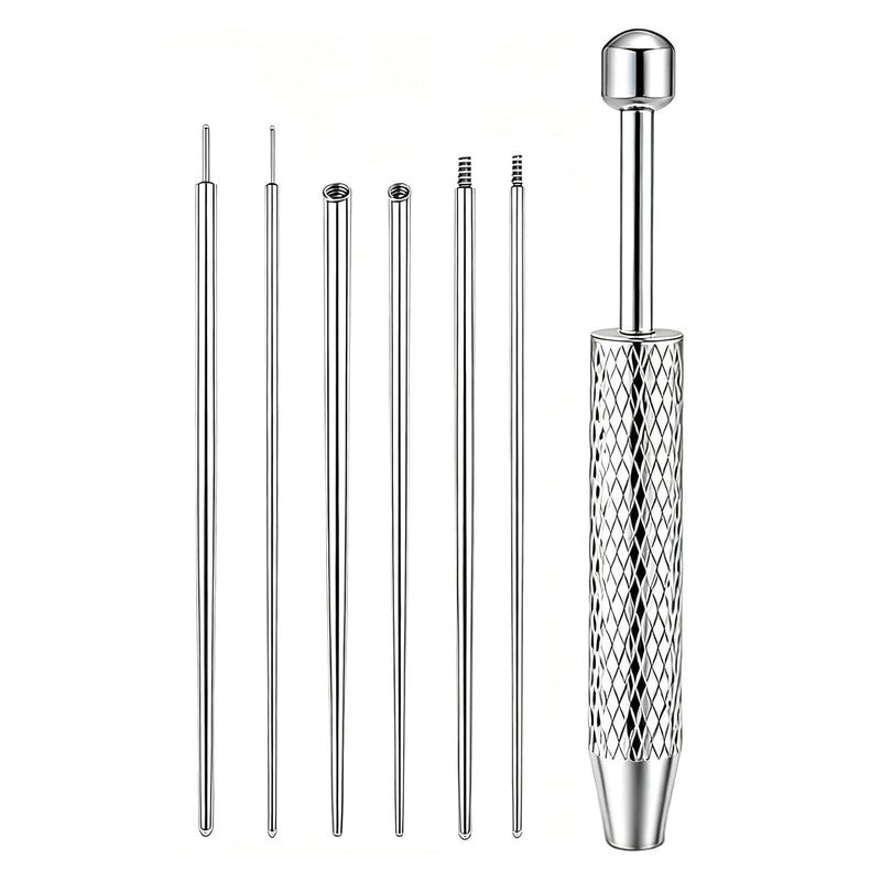 Piercing Tool Set 7 Pieces 16G 18G Stainless Steel | Piercing pliers with precision handle and ball opener for safe and hygienic change at home