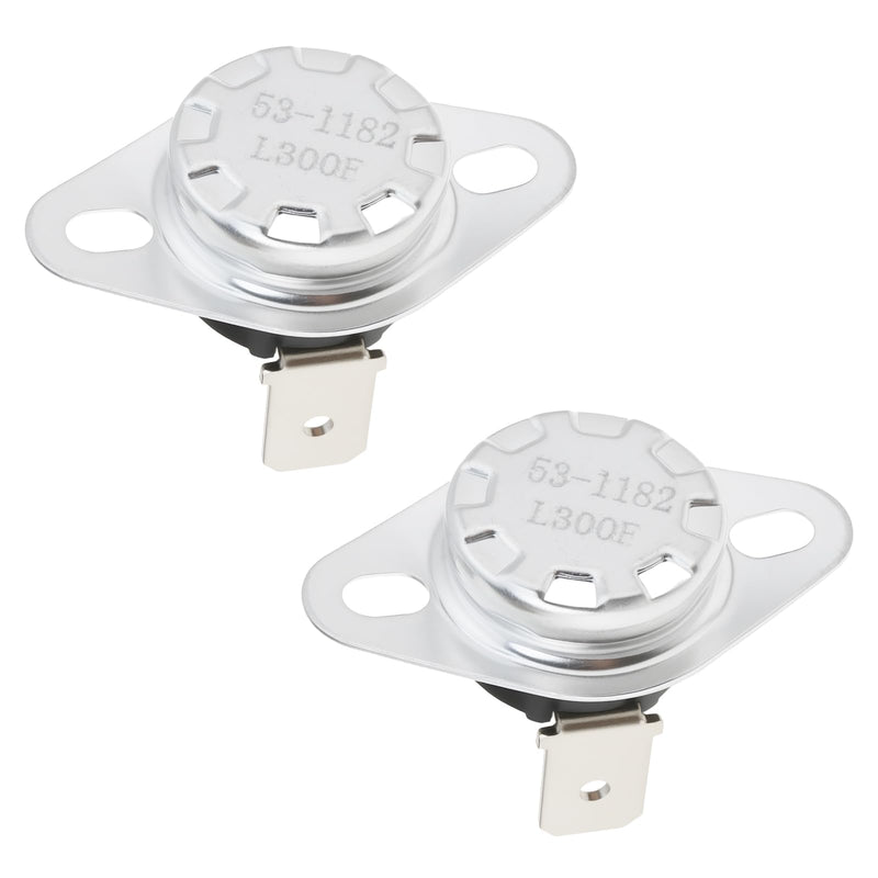 ECSiNG Pack of 2 Thermal Fuses for Dryers 53-1182 AP6009642 Compatible with Whirlpool Compatible with KitchenAid Compatible with Roper Dryers